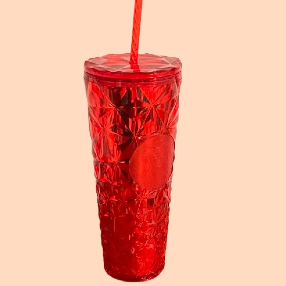 NEW- Starbucks Red Diamond Prism Crystal Venti 24oz Tumbler - Picture 2 of 8